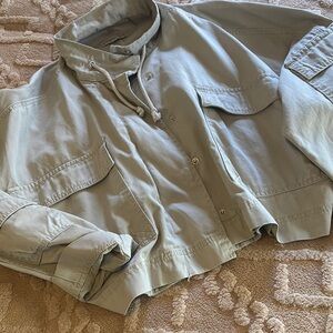 Casual Khaki Button-Up Jacket